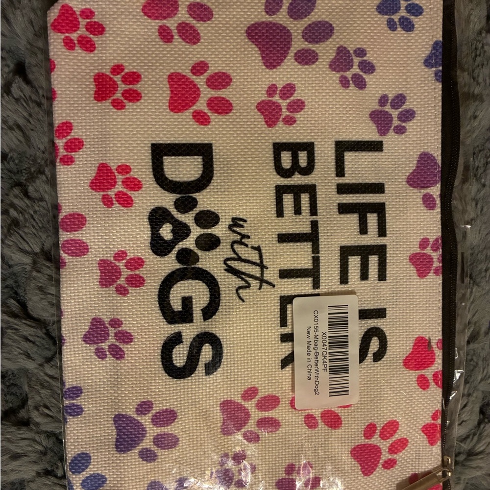 Life is Better with Dogs Cosmetic Bag - Picture 2 of 2